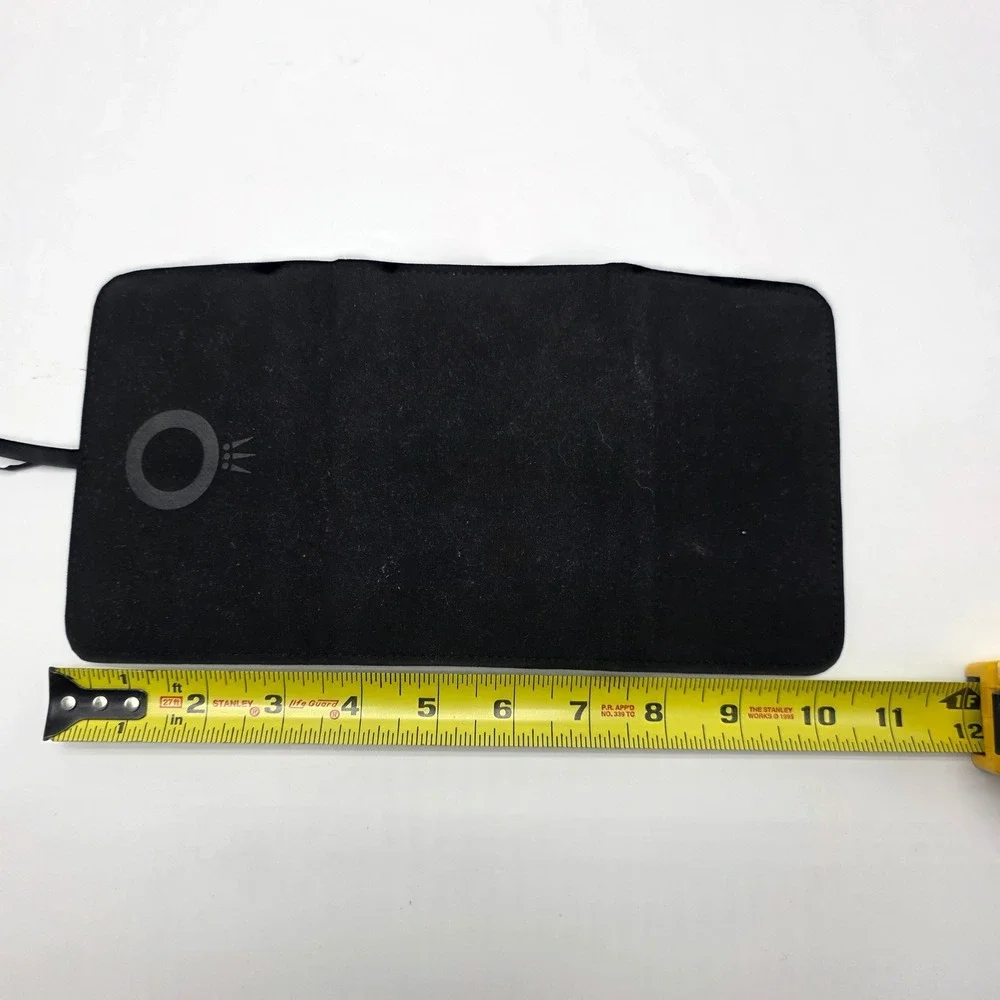 Pandora Black Flocked Jewelry Travel Roll Organizer Ribbon‎ Tie Small Case